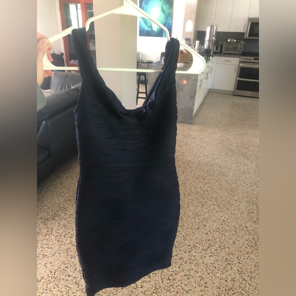 Navy blue bodycon mini dress, homecoming/ party dress, women’s size small